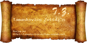Tamaskovics Zoltán névjegykártya