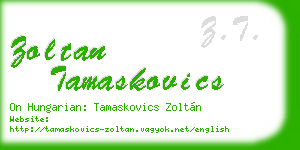 zoltan tamaskovics business card