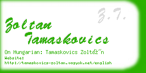 zoltan tamaskovics business card